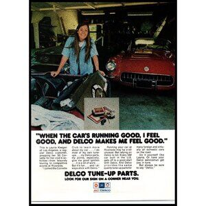 1974 Delco Tune Up Parts Vintage Print Ad Corvette Garage Mechanic Wall Art